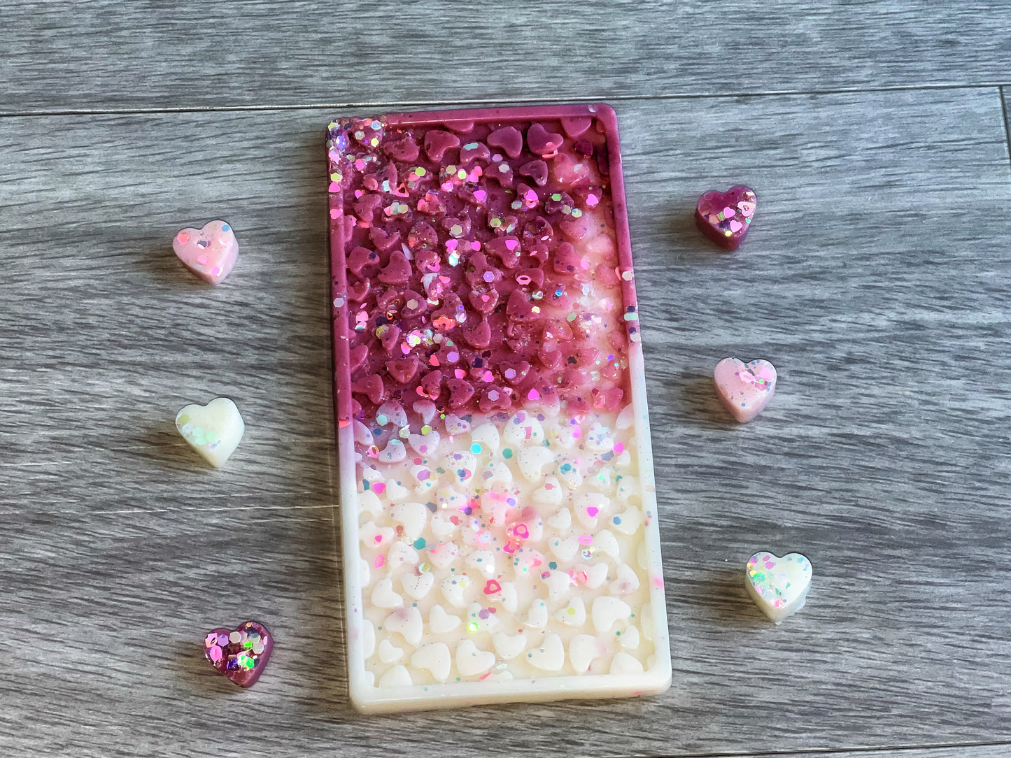 XL heart snap bar - Just Blush